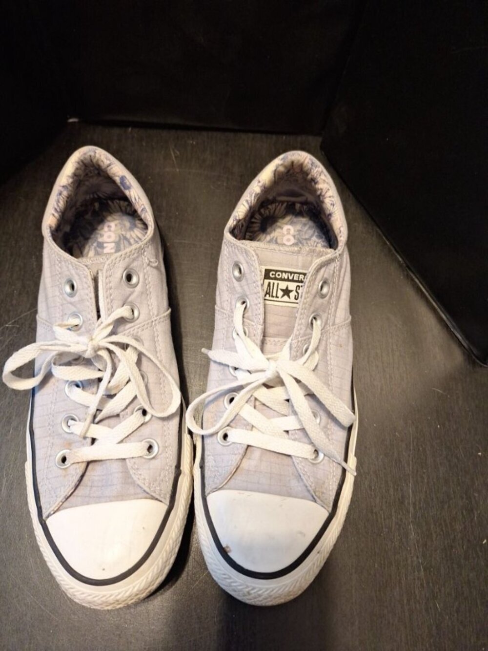 Converse Chuck Taylor All Star Madison Wolf Grey Chambray Sneakers Women’s Shoes - Picture 1 of 5